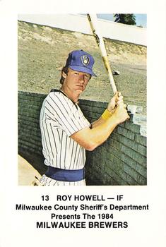1984 Milwaukee Brewers Police - Milwaukee County Sheriff's Department #NNO Roy Howell Front