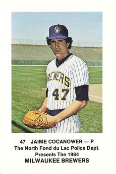 1984 Milwaukee Brewers Police - North Fond Du Lac Police Department #NNO Jaime Cocanower Front