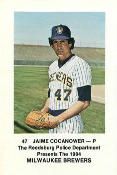 1984 Milwaukee Brewers Police - Reedsburg Police Department #NNO Jaime Cocanower Front