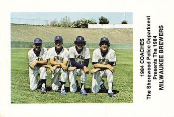 1984 Milwaukee Brewers Police - Shorewood Police Department #NNO Dave Garcia / Tom Trebelhorn / Pat Dobson / Larry Haney Front