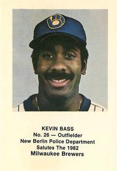 1982 Milwaukee Brewers Police - New Berlin Police Department #NNO Kevin Bass Front