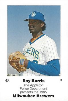 1985 Milwaukee Brewers Police - Appleton Police Department #NNO Ray Burris Front