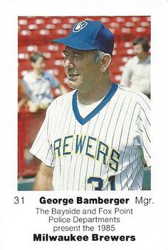 1985 Milwaukee Brewers Police - Bayside and Fox Point Police Departments #NNO George Bamberger Front