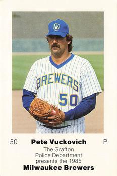 1985 Milwaukee Brewers Police - Grafton Police Department #NNO Pete Vuckovich Front