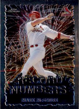 1999 Topps Chrome - Record Numbers #RN1 Mark McGwire  Front