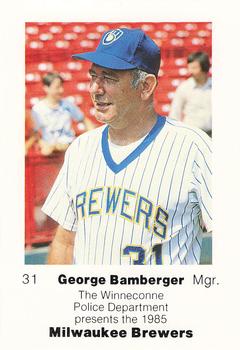 1985 Milwaukee Brewers Police - Winneconne Police Department #NNO George Bamberger Front