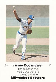 1985 Milwaukee Brewers Police - Winneconne Police Department #NNO Jaime Cocanower Front