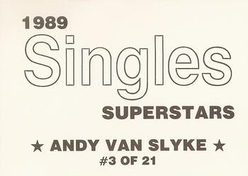 1989 Singles Superstars (unlicensed) #3 Andy Van Slyke Back