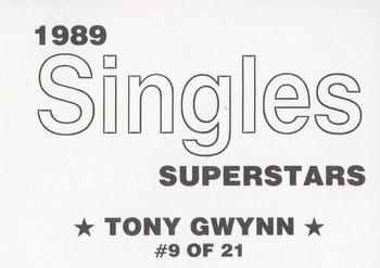 1989 Singles Superstars (unlicensed) #9 Tony Gwynn Back