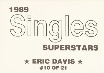1989 Singles Superstars (unlicensed) #10 Eric Davis Back