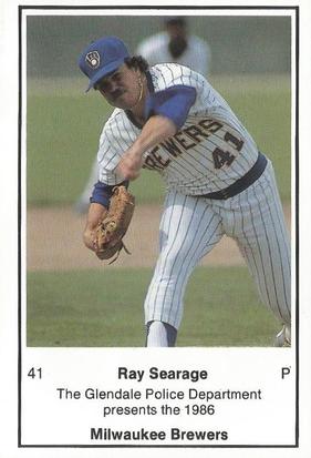 1986 Milwaukee Brewers Police - Glendale Police Department #NNO Ray Searage Front