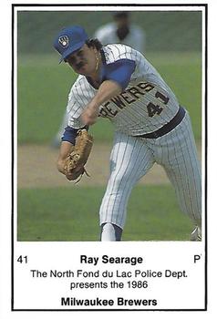 1986 Milwaukee Brewers Police - North Fond Du Lac Police Dept. #NNO Ray Searage Front
