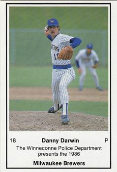 1986 Milwaukee Brewers Police - Winneconne Police Department #NNO Danny Darwin Front