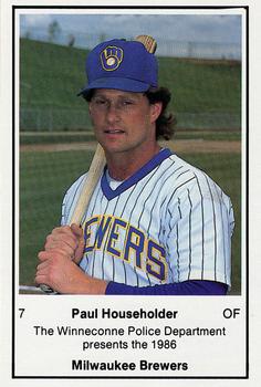 1986 Milwaukee Brewers Police - Winneconne Police Department #NNO Paul Householder Front