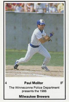 1986 Milwaukee Brewers Police - Winneconne Police Department #NNO Paul Molitor Front