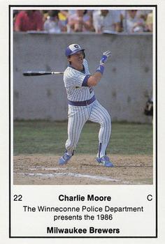 1986 Milwaukee Brewers Police - Winneconne Police Department #NNO Charlie Moore Front