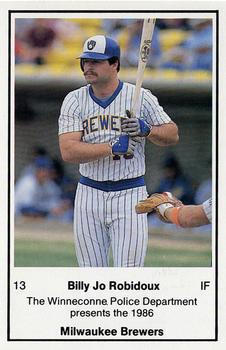 1986 Milwaukee Brewers Police - Winneconne Police Department #NNO Billy Jo Robidoux Front