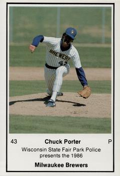 1986 Milwaukee Brewers Police - Wisconsin State Fair Park Police #NNO Chuck Porter Front