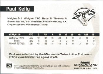 2006 Grandstand Midwest League Top Prospects #NNO Paul Kelly Back