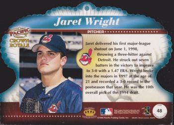 1998 Pacific Crown Royale #48 Jaret Wright Back