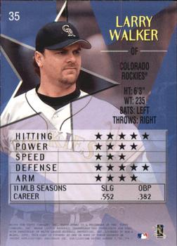1999 Topps Stars - Foil #35 Larry Walker  Back