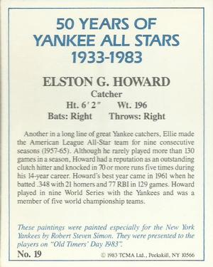 1983 TCMA 50 Years of New York Yankees All-Stars #19 Elston Howard Back