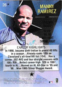 1999 Topps Stars - One Star Foil #26 Manny Ramirez Back