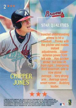 1999 Topps Stars - Three Star #2 Chipper Jones Back