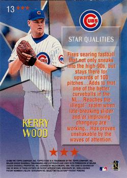 1999 Topps Stars - Three Star #13 Kerry Wood Back