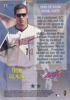 1999 Topps Stars - Two Star #11 Troy Glaus Back
