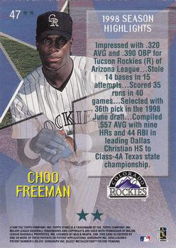 1999 Topps Stars - Two Star #47 Choo Freeman Back
