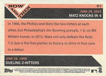 2015 Topps Heritage - Now and Then #NT-2 Steven Matz Back