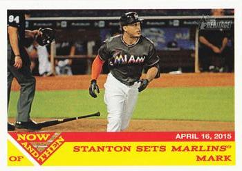 2015 Topps Heritage - Now and Then #NT-3 Giancarlo Stanton Front