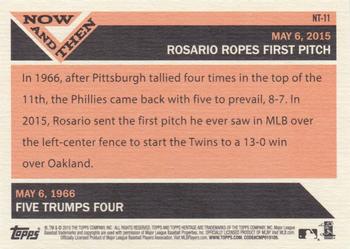 2015 Topps Heritage - Now and Then #NT-11 Eddie Rosario Back