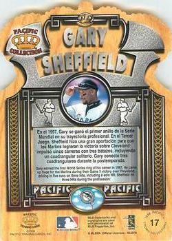 1998 Pacific - Gold Crown Die Cuts #17 Gary Sheffield Back
