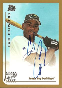 1999 Topps Traded and Rookies - Autographs #T75 Carl Crawford  Front