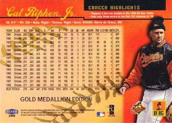 1999 Ultra - Gold Medallion #83G Cal Ripken, Jr. Back