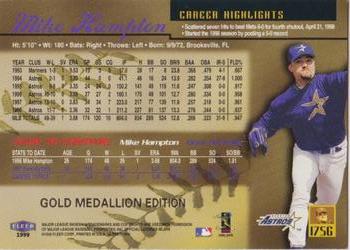1999 Ultra - Gold Medallion #175G Mike Hampton Back