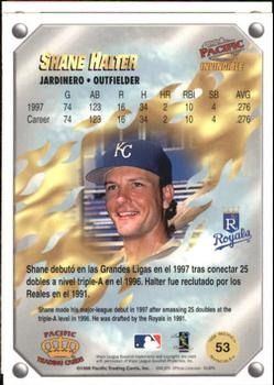 1998 Pacific Invincible - Gems of the Diamond #53 Shane Halter Back