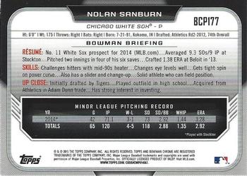2015 Bowman Chrome - Prospects #BCP177 Nolan Sanburn Back