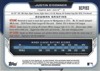 2015 Bowman Chrome - Prospects #BCP193 Justin O'Conner Back