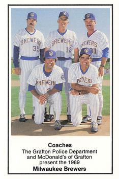1989 Milwaukee Brewers Police - Grafton Police Department and McDonald's of Grafton #NNO Milwaukee Brewers Coaches Front