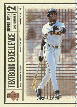 1999 Upper Deck - Textbook Excellence Double #T25 Barry Bonds  Front
