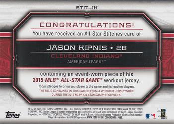 2015 Topps Update - All-Star Stitches #STIT-JK Jason Kipnis Back