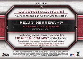 2015 Topps Update - All-Star Stitches #STIT-KH Kelvin Herrera Back