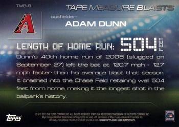 2015 Topps Update - Tape Measure Blasts #TMB-8 Adam Dunn Back