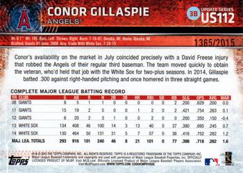 2015 Topps Update - Gold #US112 Conor Gillaspie Back