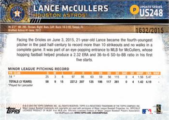 2015 Topps Update - Gold #US248 Lance McCullers Back