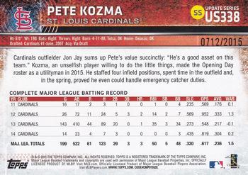 2015 Topps Update - Gold #US338 Pete Kozma Back