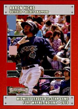 2010 Grandstand Midwest League All-Star Game Western Division #NNO Aaron Hicks Front
